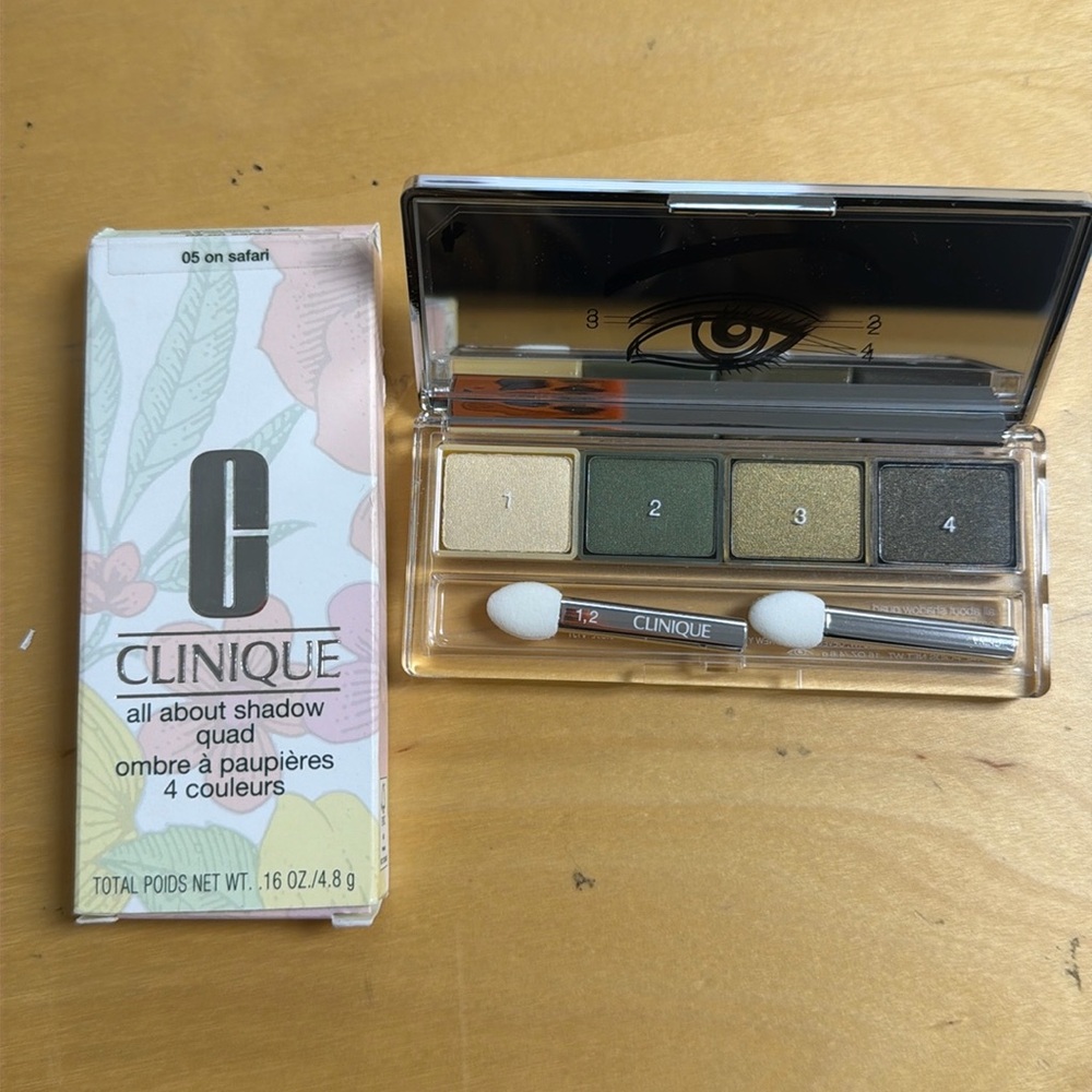 Nwb Clinique All About Shadow Quad Eyeshadow Palette 05 on safari